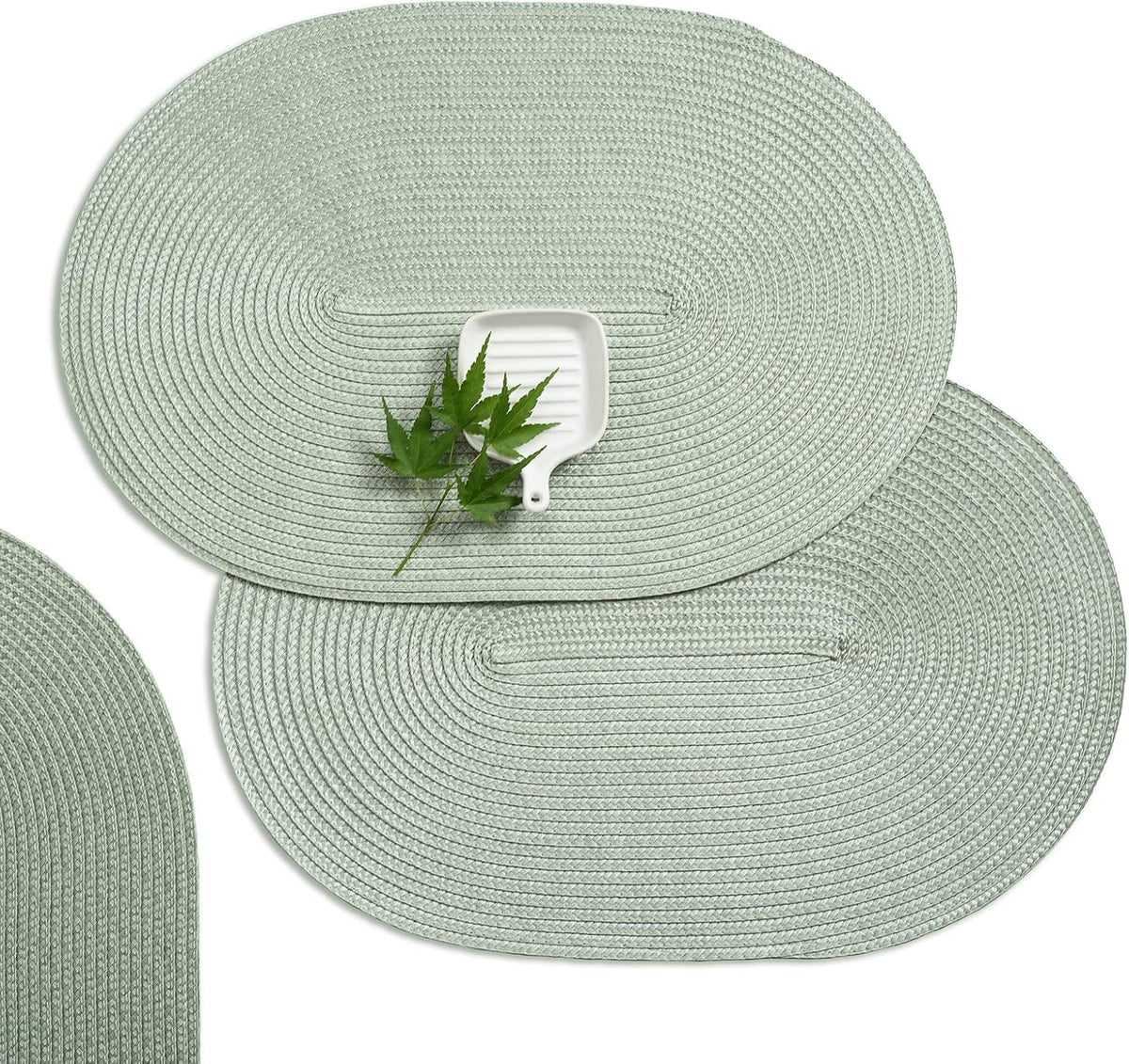AHHFSMEI Placemats Set of 4 for Dining Table Washable Woven Vinyl Non-Slip 18x12 inches Placemat