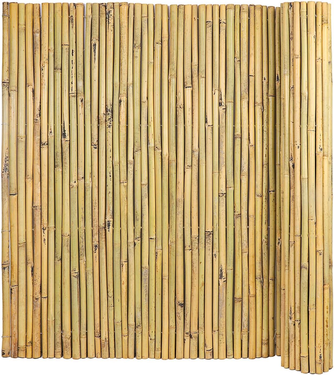 Natural Bamboo Fence, 6 feet x 8 feet Bamboo Fencing Screen for Garden, Rolled Privacy Fence Screen
