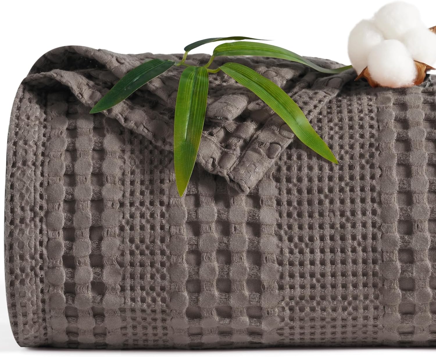 PHF Cooling Waffle Blanket King Size, Lightweight 60% Rayon Derived from Bamboo & 40% Cotton