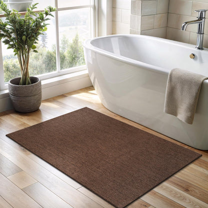 CAMILSON Easy Jute Rug 2x3, Indoor Outdoor Brown Color Fiber Area Rugs for Living Room and Kitchen