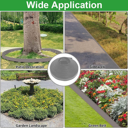 Landscape Edging,33ft x 4inch Tall Plastic Garden Edging Border with 30 Spikes,Lawn Edging for