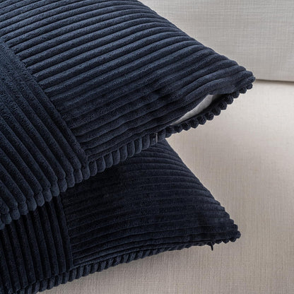 Fancy Homi 2 Packs Navy Blue Samll Decorative Throw Pillow Covers 12x12 Inch with for Couch Bed