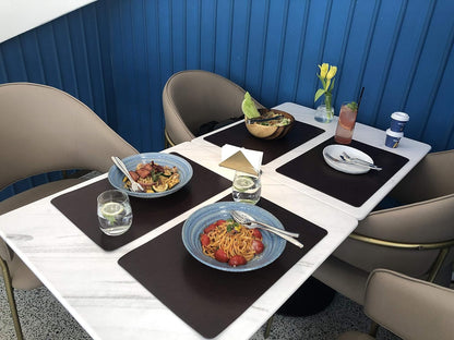 Faux Leather Placemats, Set of 8 PU Table Mats, Easy to Clean, Heat & Stain Resistant for Office