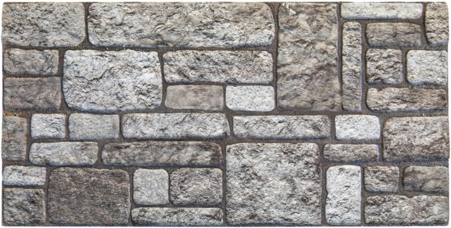 Dundee Deco 3D Wall Panels Faux Brick - Cladding, Grey Stone Look Wall Paneling, Styrofoam Facing