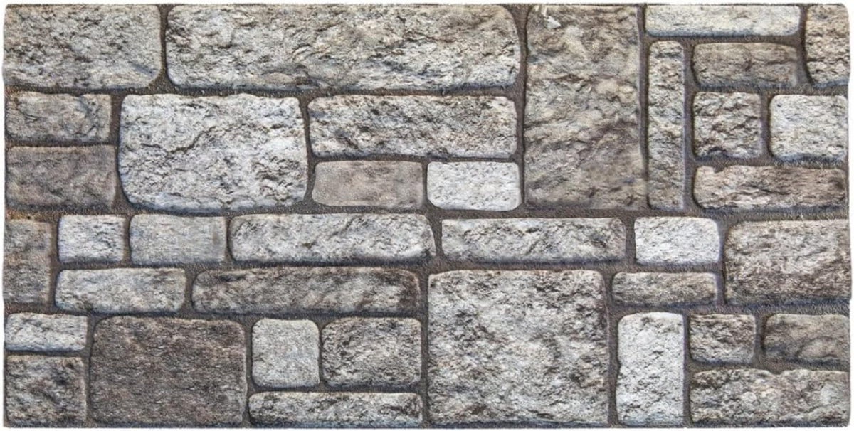 Dundee Deco 3D Wall Panels Faux Brick - Cladding, Grey Stone Look Wall Paneling, Styrofoam Facing