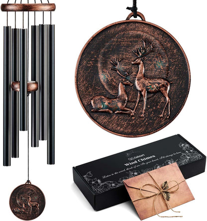 Wind Chimes for Outside, Deer Deep Tone Vintage Wind Chime Outdoor Clearance
