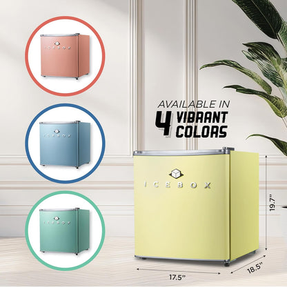 IBCR17SUN Compact, Energy Star Certified Small, Single Door Mini Fridge with Freezer Refrigerator