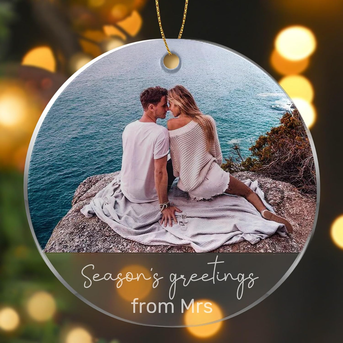 Personalized Christmas Ornaments, Custom Photo & Text 2025 Christmas Tree Ornament, Ideal for Xmas