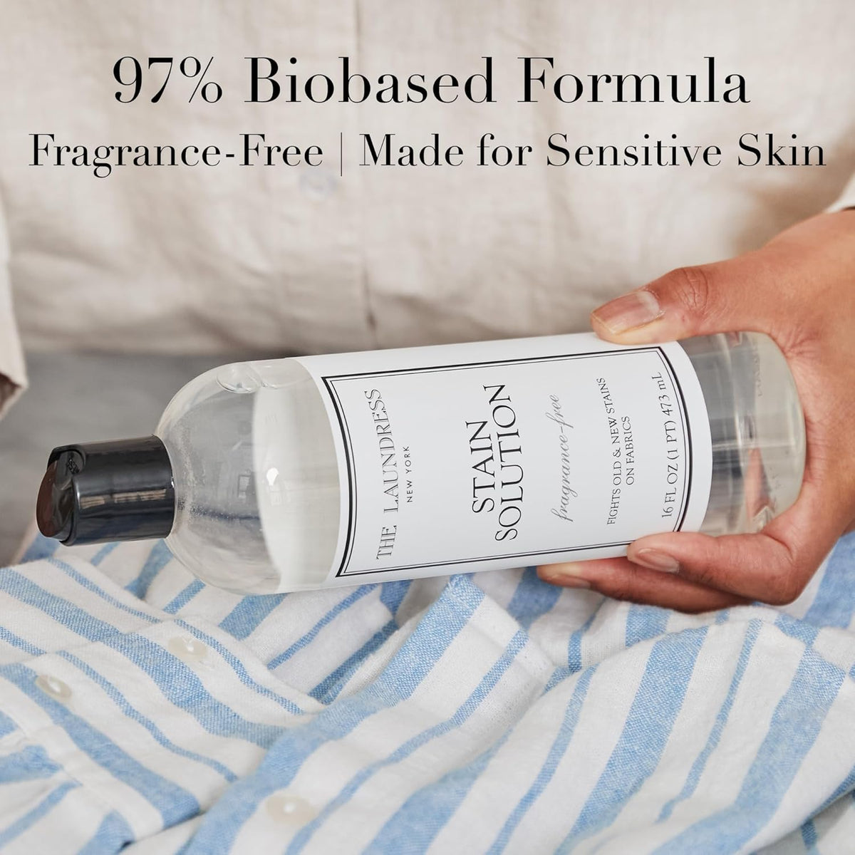 The Laundress Stain Solution, Laundry Stain Treatment, Stain Remover for Makeup, Red Wine, Coffee