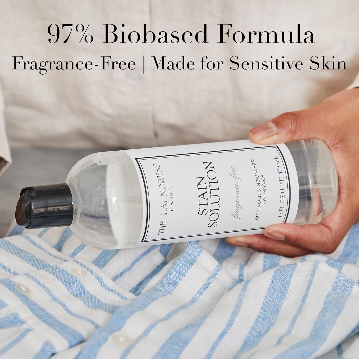 The Laundress Stain Solution, Laundry Stain Treatment, Stain Remover for Makeup, Red Wine, Coffee
