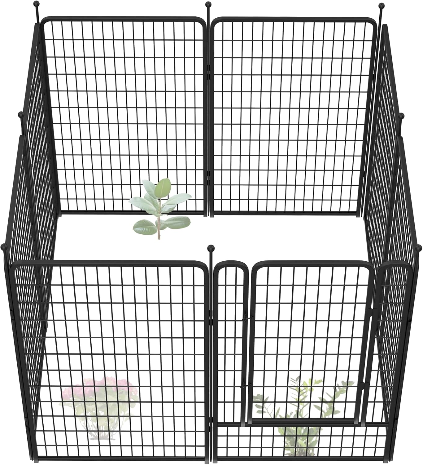 FXW Garden Fence Outdoor for The Yard – 50in(H) x 20.0ft(L) Heavy Duty Metal Animal Barrier for Dog