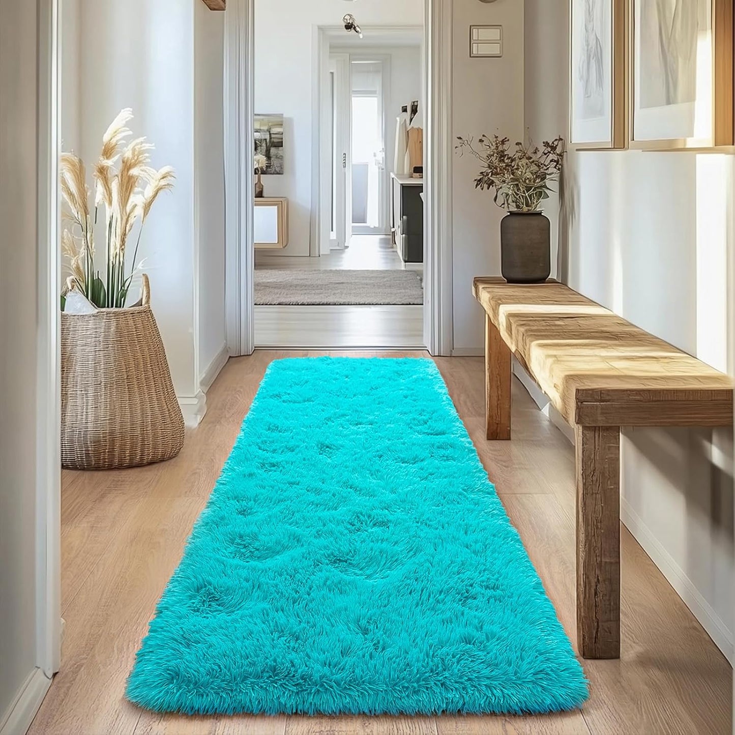 Rezutan Super Soft Fluffy Rug for Living Room Bedroom Modern Shaggy Fuzzy Kids for Living