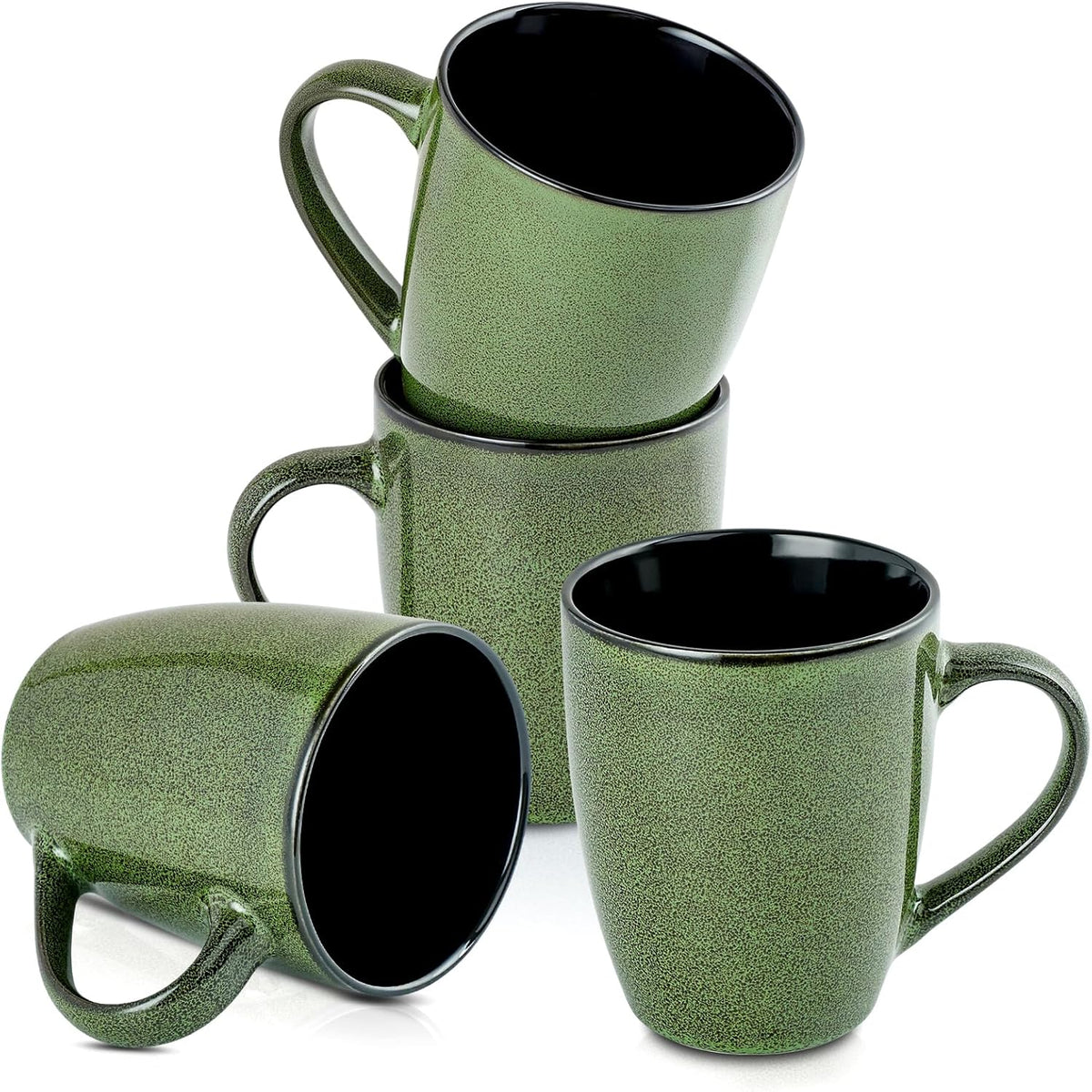 Ceramic Mugs 12oz,Large Ceramic Coffee Cups for Men, Women, Dad, Mom, Modern Coffee Mugs With