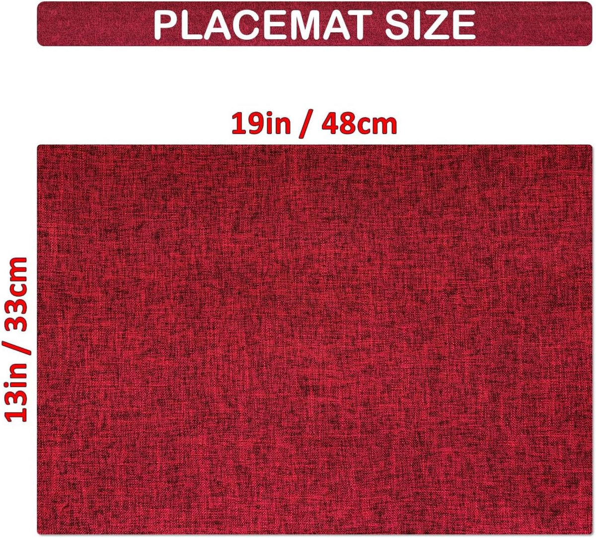Placemat Set-Washable Place Mats for Parties, Elegant Table Mats for Kitchen Table, Set of 4 Dining