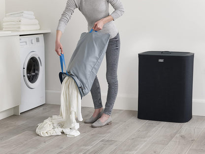 Joseph Joseph Tota 90 liter/23.8 gallon Laundry Hamper Separation Basket with lid, 2 Removable