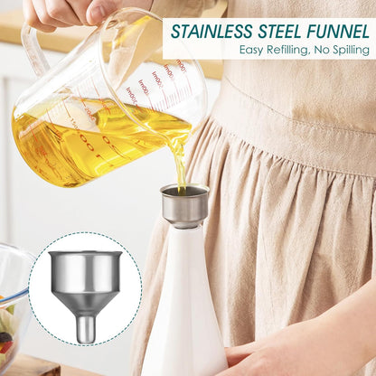 vancasso 16 Oz Ceramic Olive Oil Dispenser Bottle, Bottle Dispenser with Spout and Funnel for