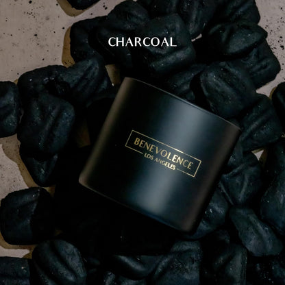 Benevolence LA 3 Wick Candle, Charcoal Large Scented Candle | Soy Candles | Gifts for Women and Men