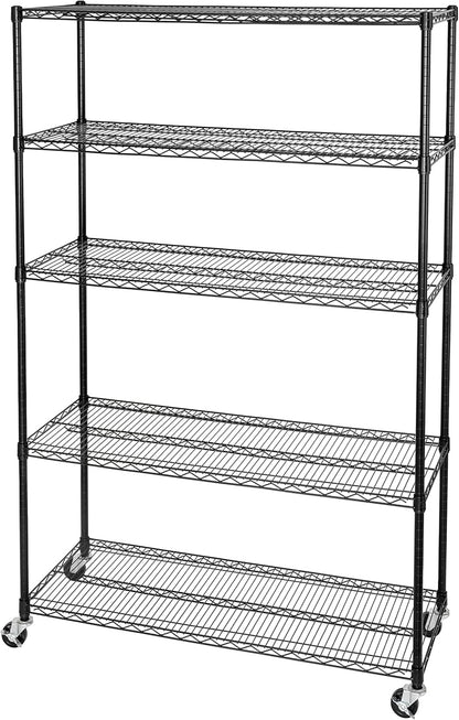 Seville Classics UltraDurable Heavy Duty NSF Solid Steel Wire Rack Storage Unit, Organizer for
