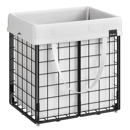 SONGMICS Laundry Hamper, 11 Gal. (50L) Laundry Basket, Collapsible Clothes Hamper, Removable and