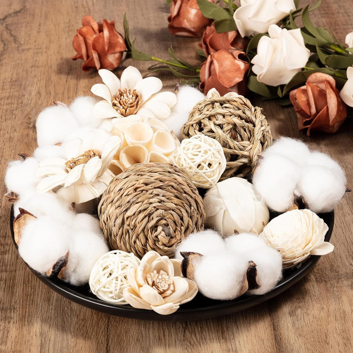 23Pcs Decorative Balls for Potpourri Bowl Filler, Bowl Filler for Table Centerpiece Home Decor