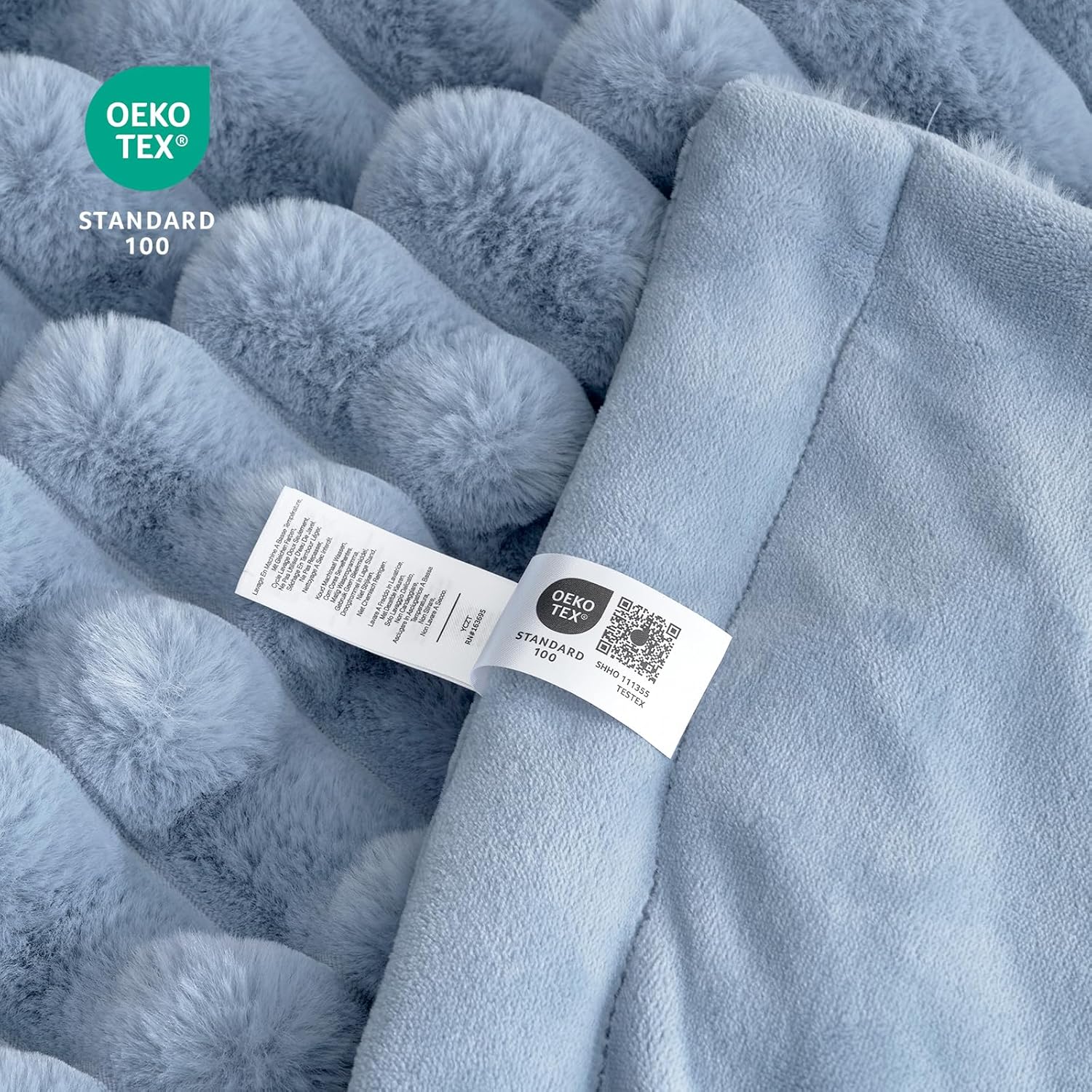 Cozy Bliss Faux Fur Throw Blanket for Couch, Cozy Warm Plush Striped Blanket for Sofa Bedroom