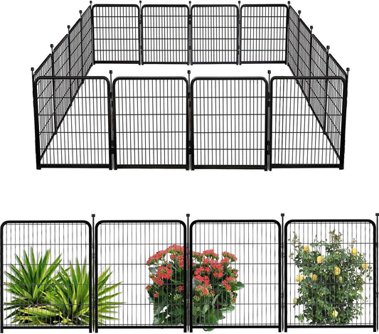 Doorless Dog Playpen 56inch 10 Panels, Dog Fence Outdoor for Yard, Garden Fence for Medium/Large