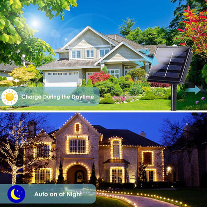 Extra-Long 144FT Solar String Lights for Outside, 2 Pack 400LED Solar Fairy Lights Outdoor
