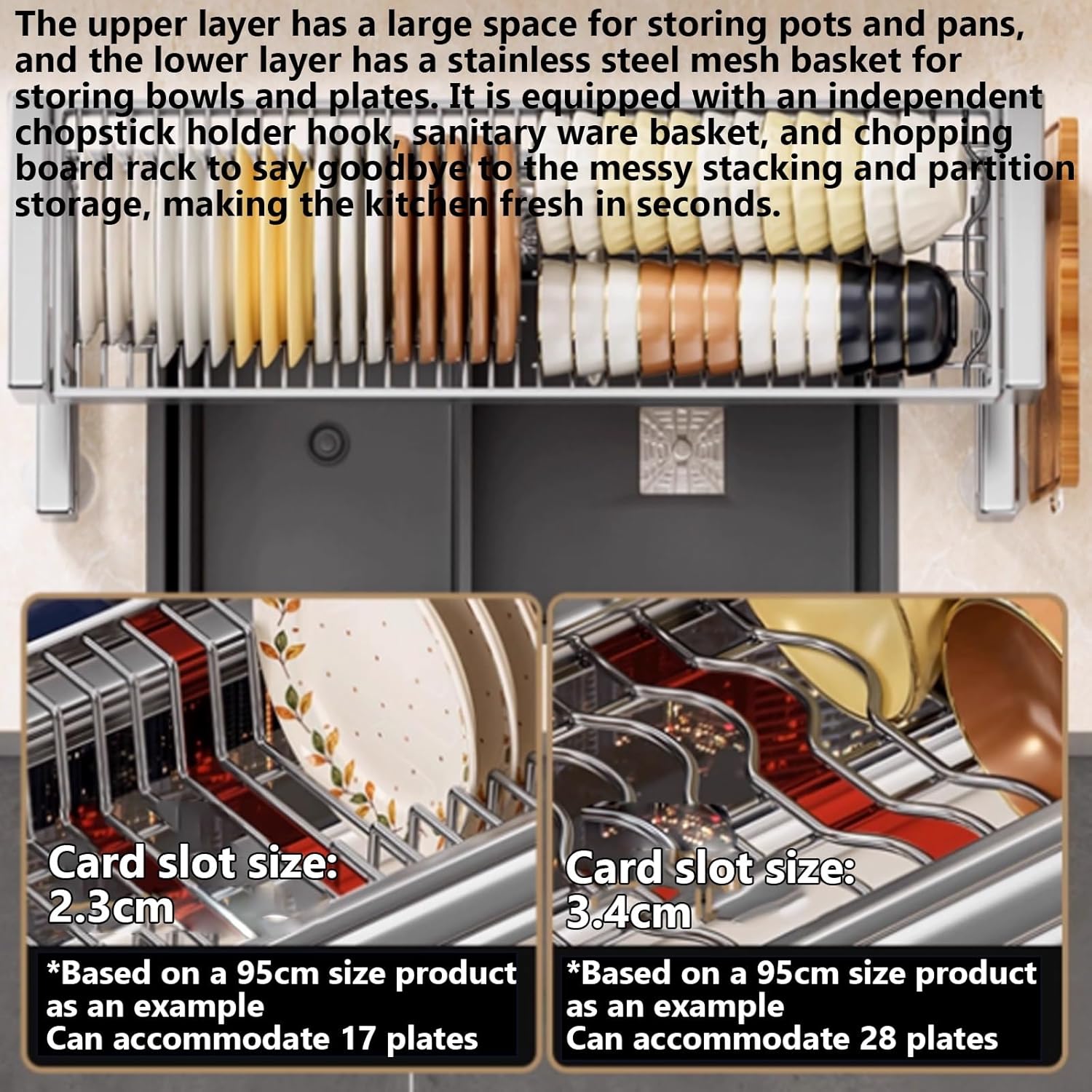 Kitchen Sink Rack Sink Above The Dish Drain Dish Washing Rack Stainless Steel Multifunctional Dish