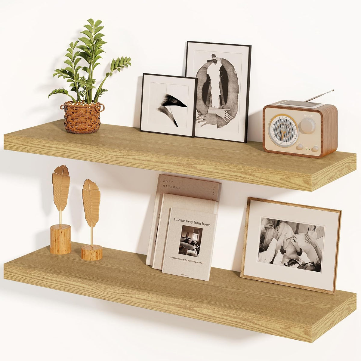 Fun Memories Floating Shelves 36 Inch Long, Deep Floating Shelf for Wall, 36 x 8 Floating Shelves
