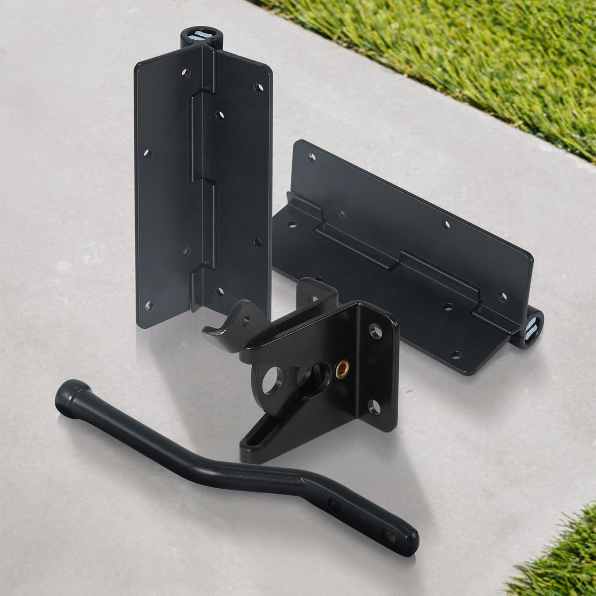 Fencer Wire Heavy Duty Garden Fence Hardware Kit, Metal Gate Lock and Latch for Outdoor Fence