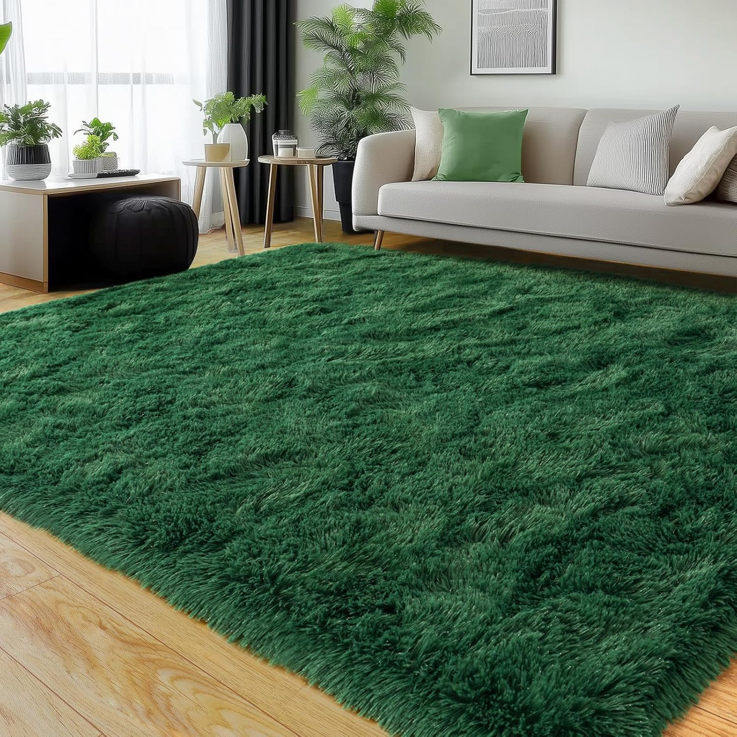 Rezutan Fluffy Rug for Living Room Bedroom, Large Comfy Modern Shaggy Fuzzy Kids, Plush Indoor