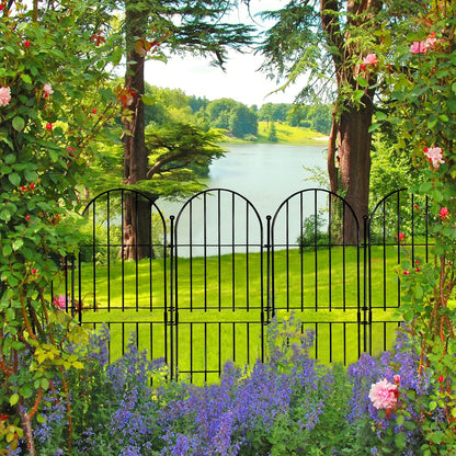 Decorative Garden Fence 31in (H) x10ft (L), 10 Pack No Dig Fence Animal Barrier for Dog, Arched