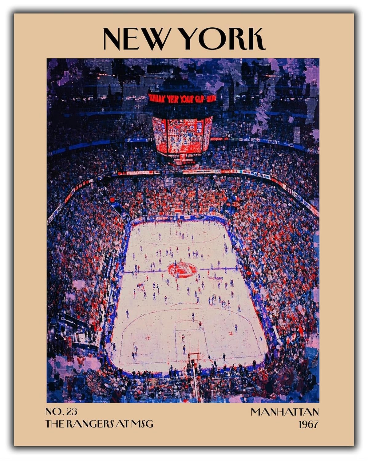 Retro Vintage New York Wall Art Print - 11x14 Unframed Poster - New York City Souvenirs, Cute