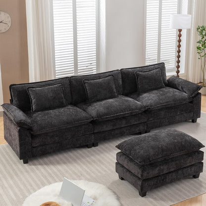 URRED Modular Sectional Sofa Comfy Cloud Couch, Modern Chenille Sofa Sleeper Deep Seat Couches with