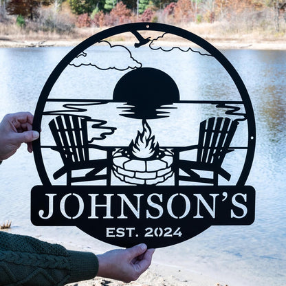 Custom Campfire Sign | Metal Outdoor Sign | Camper Decor | Personalized Camping Gifts | Fire Pit