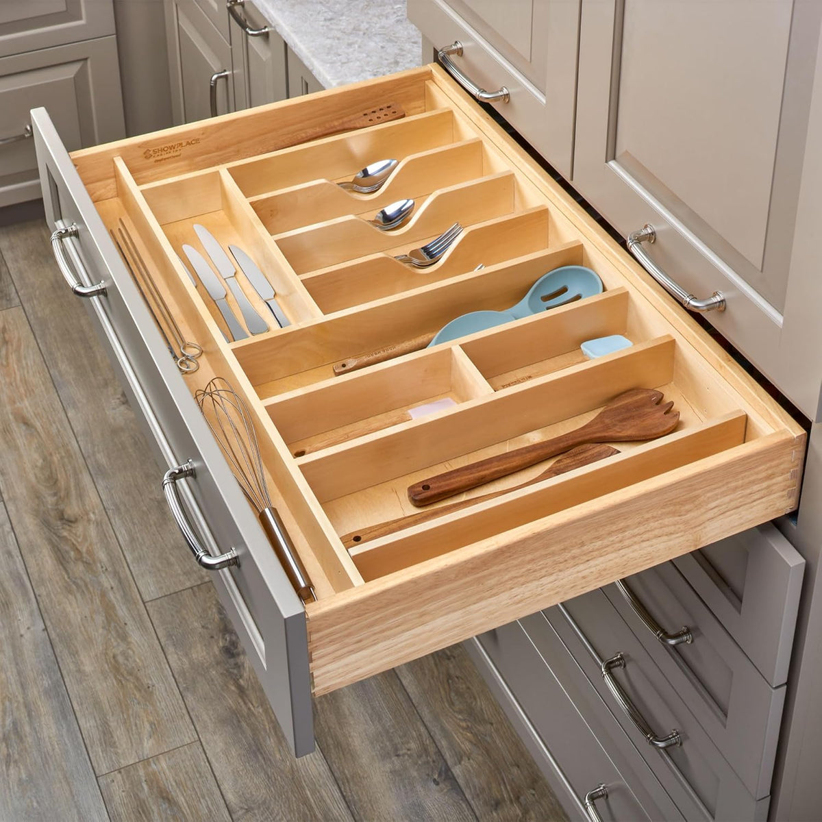 Rev-A-Shelf Trim-to-Fit Silverware Drawer Organizer For Kitchen Utensils, Cutlery Cabinet Storage