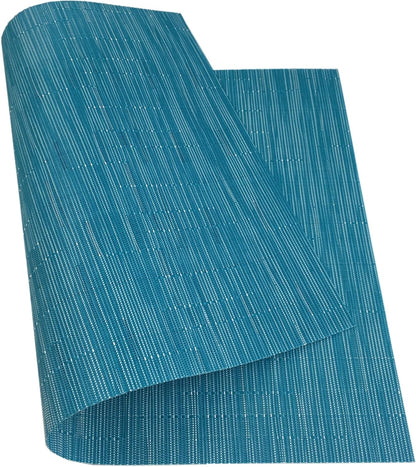 Placemats Set of 6 for Dining Table Heat-Resistant Washable Place Mats Woven Vinyl Kitchen Table