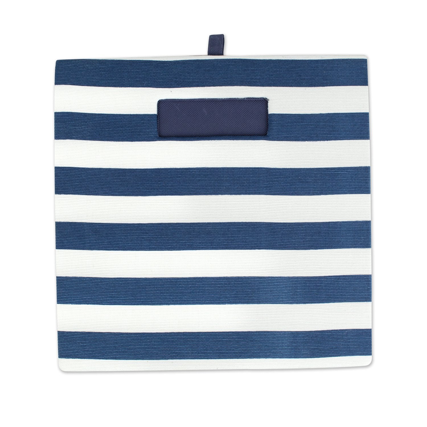 DII Polyester Cube Storage Collection Hard Sided Collapsible, 11x11x11, Nautical Blue
