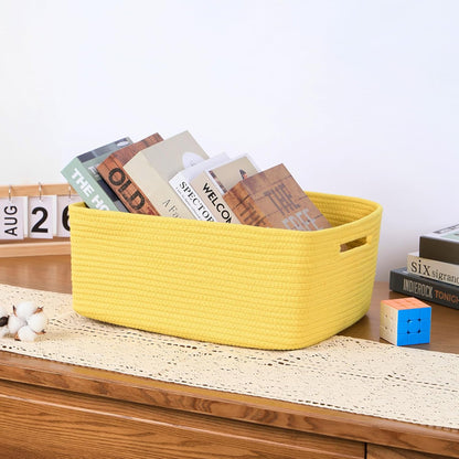 Large Storage Baskets for Organizing, Closet Shelf Baskets for Clothes Blanket Towels, Baby