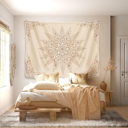 Damanse Floral Tapestry Wall Hanging Cute,Boho Wall Tapestry for Bedroom Aesthetic,Mandala Living