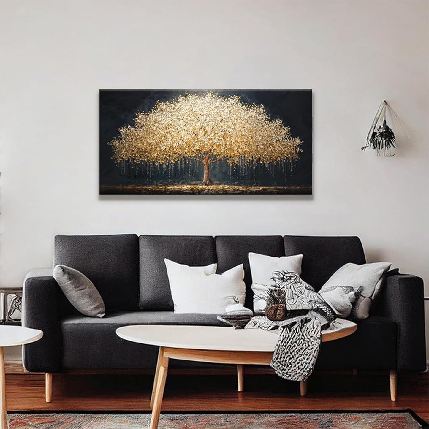 Canvas Wall Art Decor Gold Tree Of Life Abstract Wall Decor Artwork Canvas Prints Painting Gold