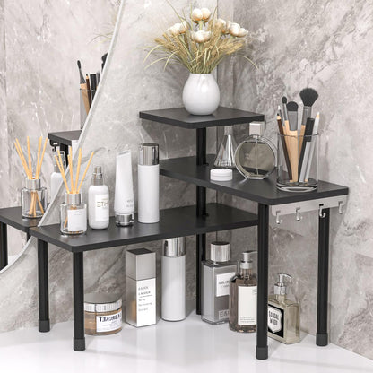 JayRex Countertop Corner Shelf, 3 Tier Shelf Moveable Organizer for Bathroom Counter, Make Up