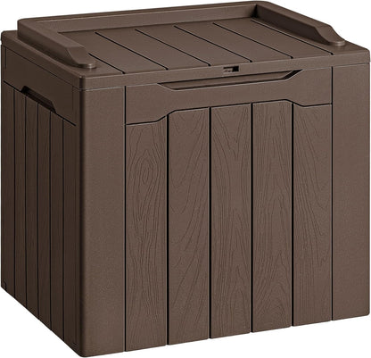 Devoko 30 Gallon Resin Deck Box Outdoor Indoor Waterproof Storage Box for Patio Furniture Pool