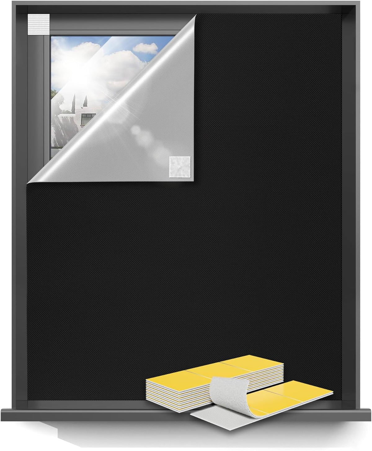 Sumobaby Blackout Curtains for Bedroom 84"x70"Portable Black Out Window Cover with Heat-Resistant
