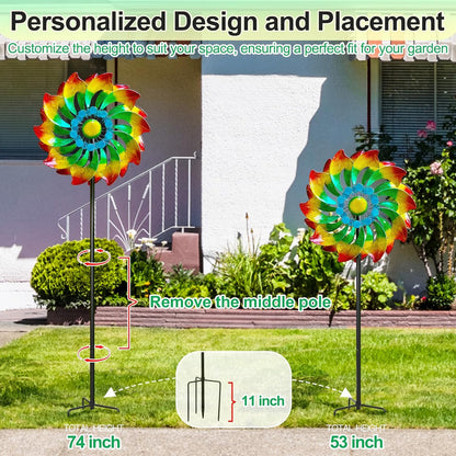 Wind Spinner - Metal Large Wind Spinners Outdoor - Windmill for Yard and Garden, Gift for Family