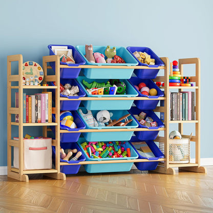 SpaceAid Toy Storage Organizer with 6 Shelves and 12 Bins, Toy Organizers Storage Bookshelf, Kids