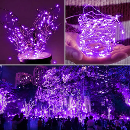 2-Pack 200 LED Solar Fairy Lights Outdoor, Upgraded Oversize Lamp Beads & Super Bright Solar String