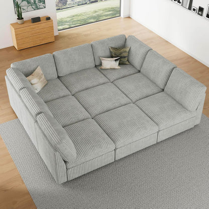 Belffin Modular Sectional Sofa with Sleeper Sofa, Oversized Cloud Couch with Extra Deep Seat