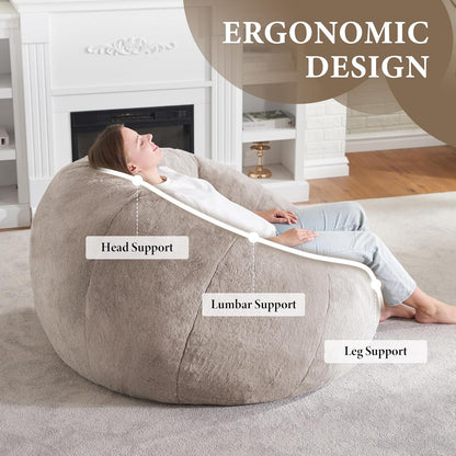 Hobestluk Bean Bag Chairs Large Bean Bag Couch for Adults Stuffed Sofa Chair Comfy Giant Bean Bag