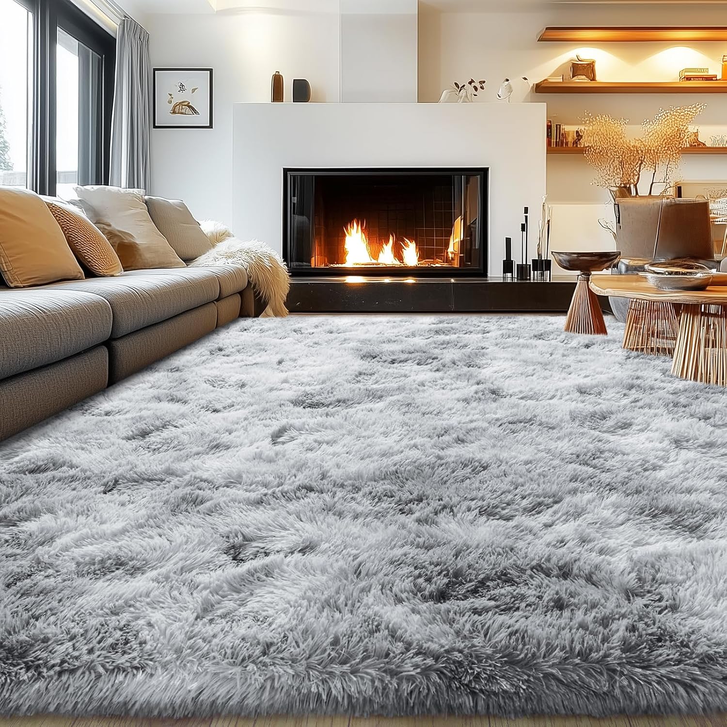 Rezutan Area Rugs 9x12 Living Room, Large Fluffy Rugs for Bedroom, Soft Carpet Shag Kids Room
